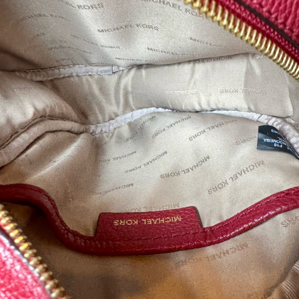 Michael Kors Round Crossbody Bag - Rich Red - Picture 8 of 14